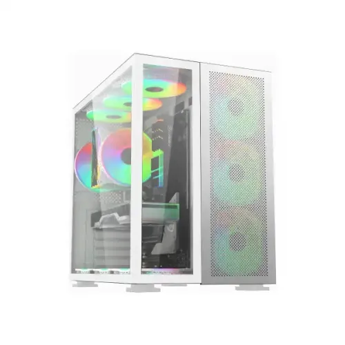 VALUE TOP T5 DUAL CHAMBER E-ATX ALUMINUM CUSTOM PREMIUM GAMING CASING, DOUBLE TEMPERED GLASS WINDOW