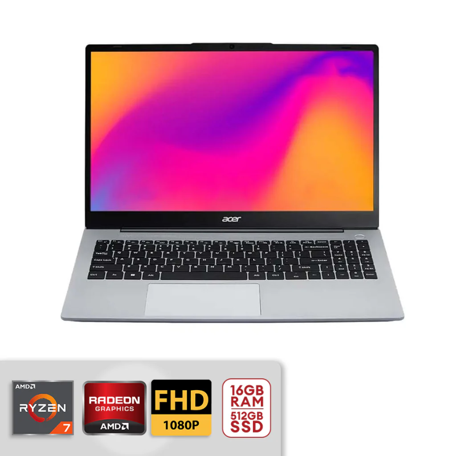 ACER ASPIRE AS15-42 RYZEN 7-7730U, 16GB RAM, 512GB SSD, 15.6 INCH FHD IPS, BACKLIT LAPTOP